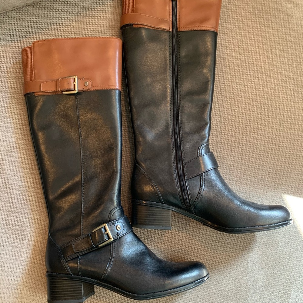 Bandolino tall black and brown boots